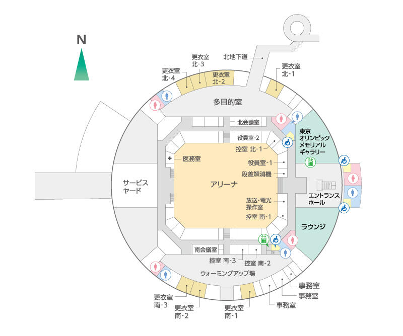 体育館 フロア平面図